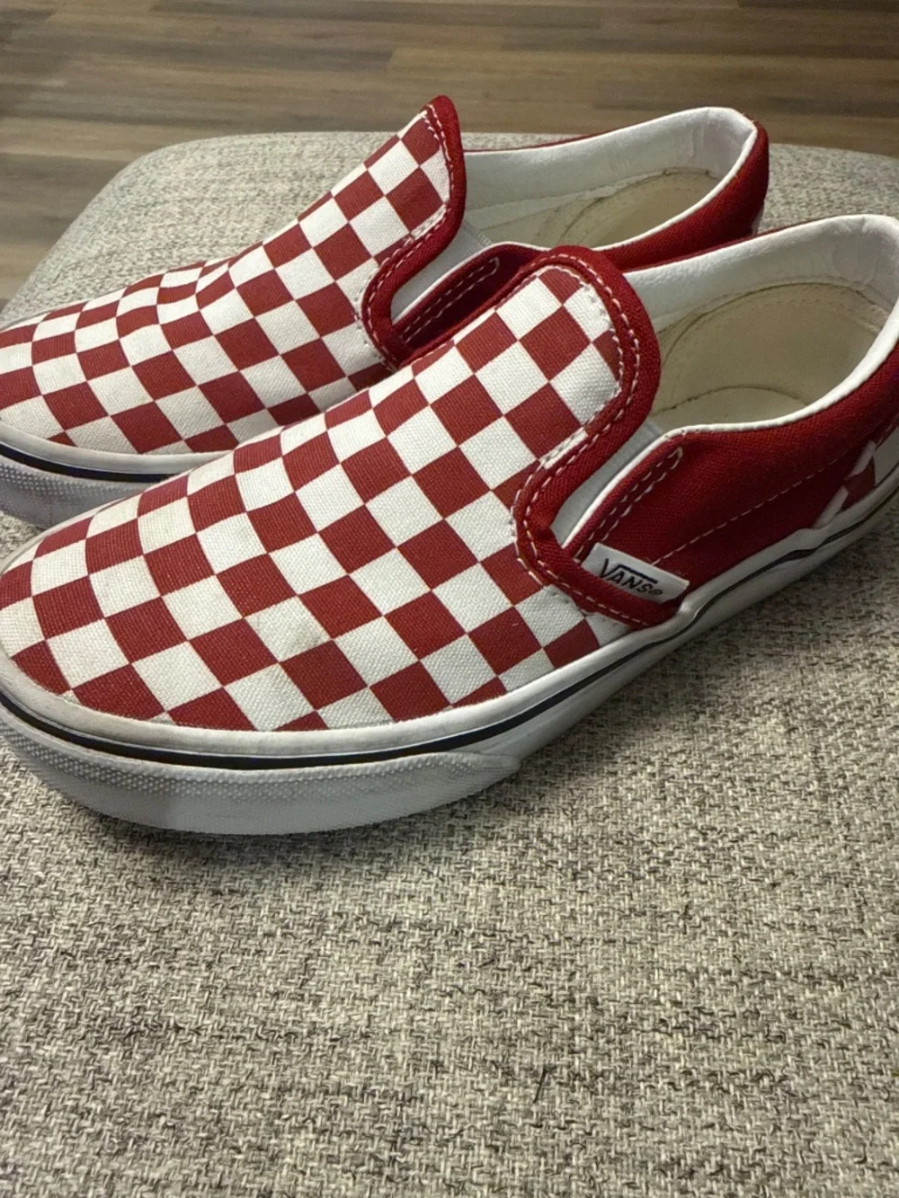 2 pairs of classic checkered VANS